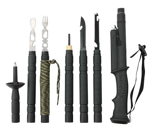 ZAP Hike 'n Strike 18-in-1 Tactical Walking Stick with Detachable Stun Device Flashlight & Integrated Survival Kit | Feel ...