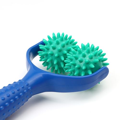2PCS Handheld Spiky Massage Balls Rollers Compact and Portable Muscle Relaxation Tools with Handle-Deep Tissue for Pain Pr...