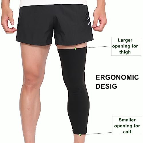 DOUKOM Knee Brace Undersleeve for Men & Women, Leg Undersleeve for Knee Brace Closed Patella Protects Skin from Abrasions ...