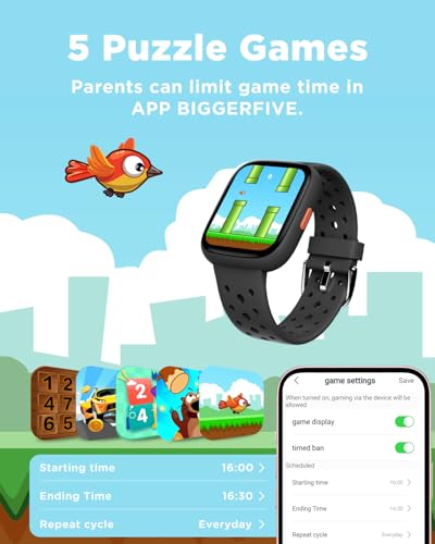 BIGGERFIVE Smart Watch for Kids, 1.8" Fitness Tracker Watch Pedometer, Heart Rate, Sleep Monitor, IP68 Waterproof, Calorie...