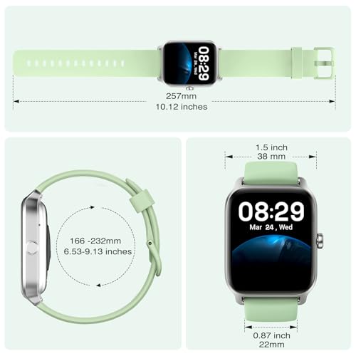 Fitpolo Smart Watch for Men Women Android, Alexa Built-in [1.8" HD Screen] IP68 Waterproof Fitness Watch Bluetooth Call fo...
