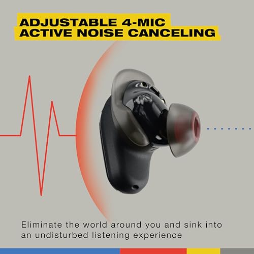 Skullcandy Method 360 ANC Wireless Earbuds, Sound by Bose, Bluetooth Headphones, Premium Noise Cancelling, Up to 40 Hrs Ba...