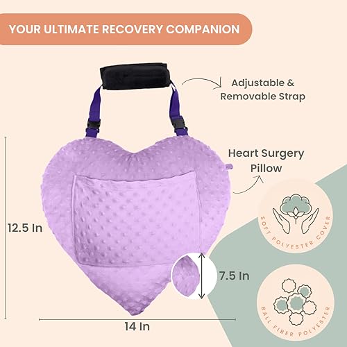 MOYOAMA Open Heart Surgery Pillow for Heart Surgery Recovery Gifts - After Bypass Surgery Must Haves, Gifts for Chest Surg...