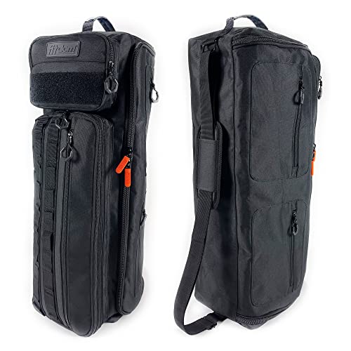 Fitdom Tactical Inspired Yoga Bag for Adult Men. Heavy Duty Yoga Bags and Carriers Fits All Your Stuff. Yoga Mat Bag with ...