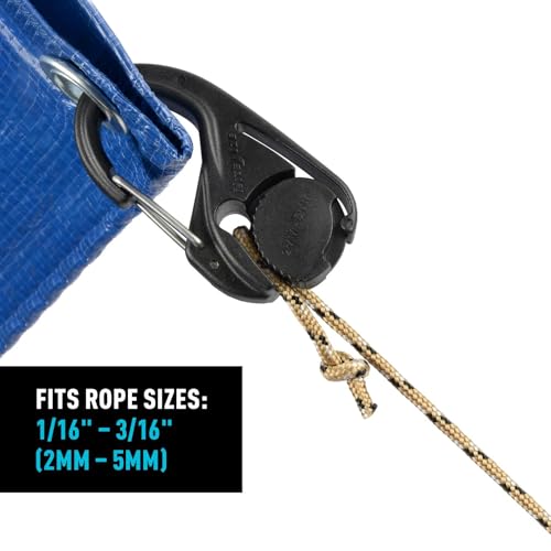 Nite Ize NCJ-01-4R3 CamJam Tie Down Rope Carabiner Clip, Cord Tightener 4-Pack, 4 Count