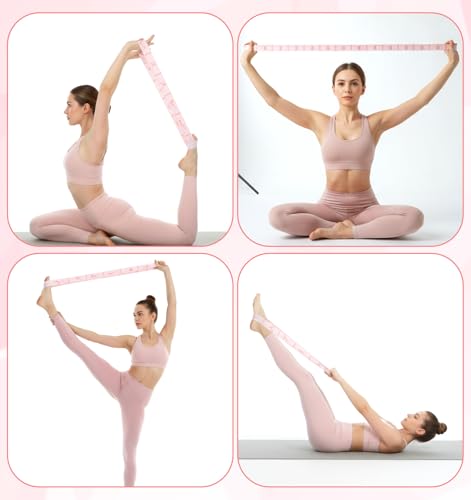 Stretching Strap, 12 Loops Yoga Straps for Stretching, Multi Loop Stretch Band for Flexibility Training, Leg Stretch & Exe...