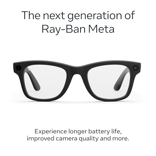Ray-Ban Meta (Gen 2), Wayfarer Large, Matte Black | Smart AI Glasses for Men, Women — 2x Battery Life — 3K HD Resolution —...