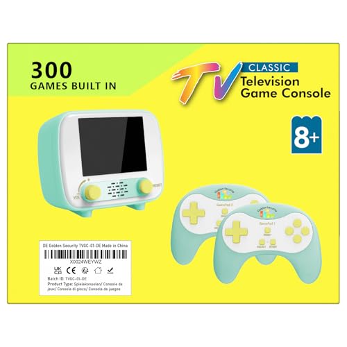 Handheld Game Console, Retro Mini Arcade Machine, 2.8 Inches, (One Player Game 216 Classic Games, Two Player Game 84 Classic Games), Supports for Handheld Controller & AV Output Connection TV