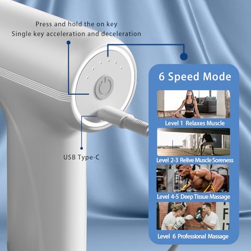 ZEOEZHBI Thanksgiving & Christmas Gift Pick, Mini Massage Gun Deep Tissue, Electric Muscle Back Massage Gun, Small Travel ...