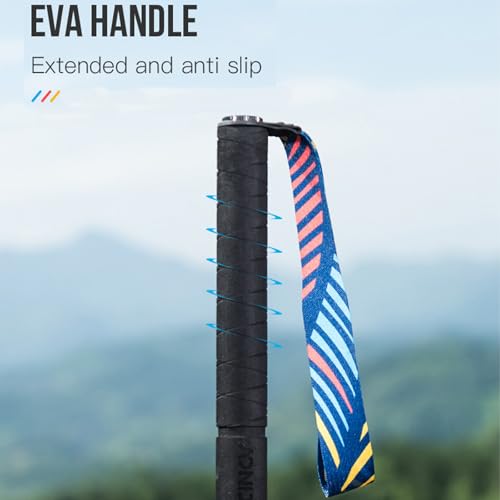 AONIJIE Trail Running Poles 2 Pcs Outdoor Trekking Poles Foldable Aluminum Alloy Sticks Quick Lock Ultralight for Camping ...