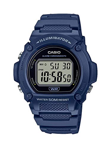 Casio W219H Series | Men’s Digital Watch | 50M WR | LED Illuminator | 100 SEC Chronograph | 1/100 SEC Stopwatch | Daily Al...