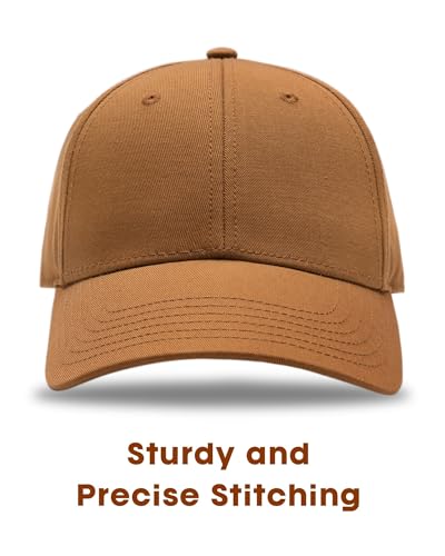 FURTALK Mens Structured Baseball Cap Adjustable Washed Cotton Golf Dad Hat Plain Classic Hats for Men