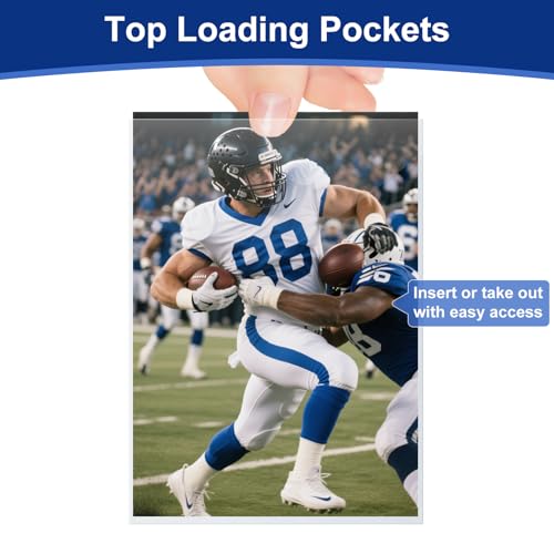 100 Pcs Soft Trading Card Sleeves, Top Loading Sleeves for Standard Cards 2.5" X 3.5"，Ultra-Clear Card Protector for Baseb...