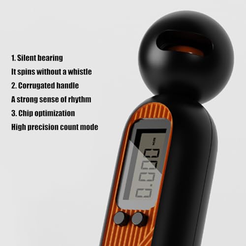 MOMOJIA Weighted Jump Rope with Counter with Digital Counter for Indoor Outdoor Fitness Weight Loss Exercise Adjustable