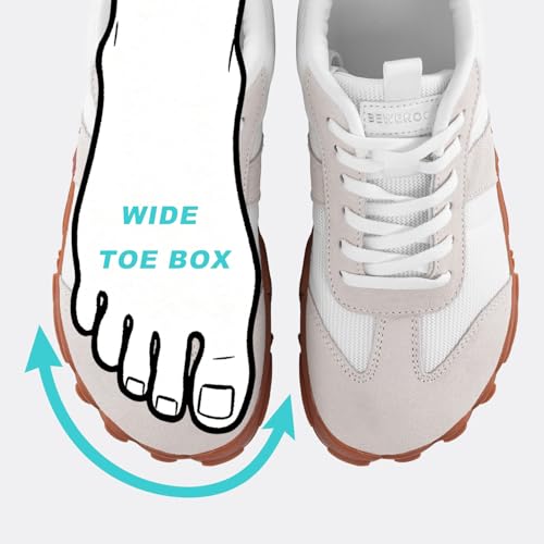 Bewenoo Hike Barefoot Shoes Sneakers for Womens Mens Minimalist Trail Running Footwear Hiking Grounding Biking Shoes Wide ...