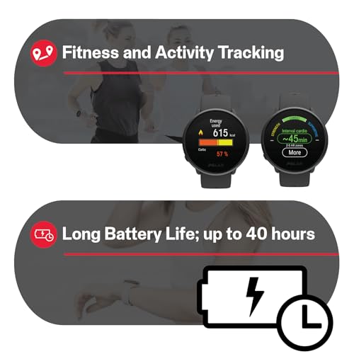 POLAR Ignite 2 Series Water Resistant Smartwatch with GPS, Heart Rate Monitoring, Sleep Analysis and Personalized Fitness ...