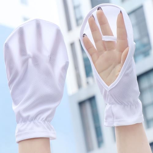 OULIGET Hand Sun Protection Gloves for Women Loose Fit,UV Protector Breathable Comfortable Fingerless Gloves for Women Men...