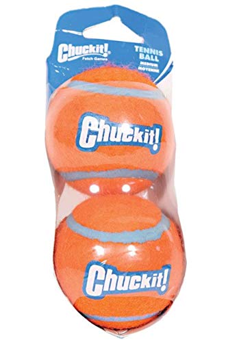Chuckit! Dog Tennis Ball Dog Toy, Large (3 Inch Diameter) for dogs 60-100 lbs, Pack of 2