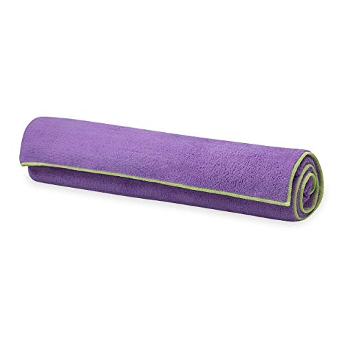 Gaiam Yoga Towel - Mat Sized Active Dry Non Slip Moisture Wicking Sweat Absorbent Microfiber Hot Yoga Towel for Women & Me...