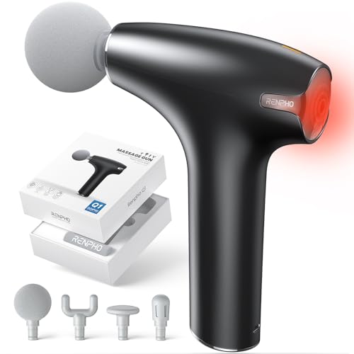 RENPHO Portable Mini Massage Gun with Heat, Valentine's Day Gifts, Handheld Percussion Neck Massager, Compact and Travel-F...