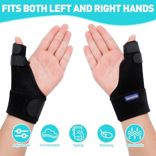Trigger Thumb Splint - Thumb Spica Support Brace Stabilizer for Pain, Sprains, Arthritis, Tendonitis (Right Hand or Left H...