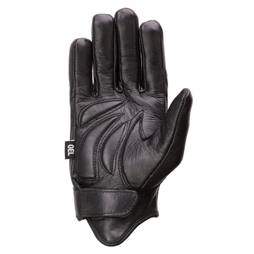 Milwaukee Leather Men's Premium Leather Short Wrist Cruiser Gloves, Black MG7510