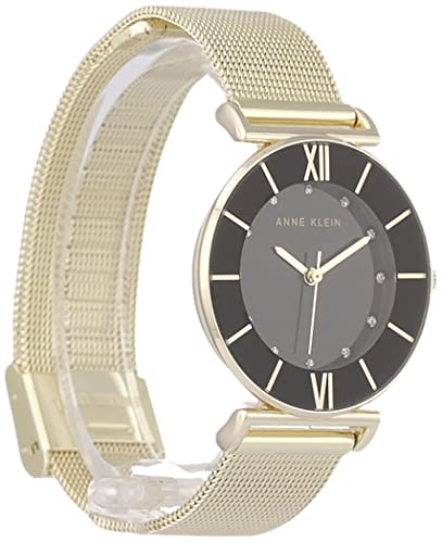 Anne Klein Women's Glitter Accented Mesh Bracelet Watch