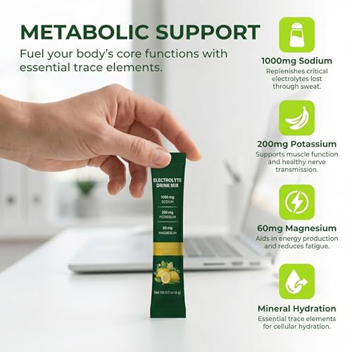 Mineral Hydration Pack - Organic Fruit Electrolyte Powder with 80+ Essential Minerals, Zero Calorie & Sugar, Four Flavors ...