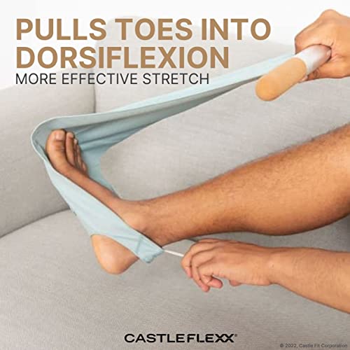 CastleFlexx Mobility and Full Body Strengthening Device | Non-Elastic Stretch Strap with Natural Premium Cork Handles for ...