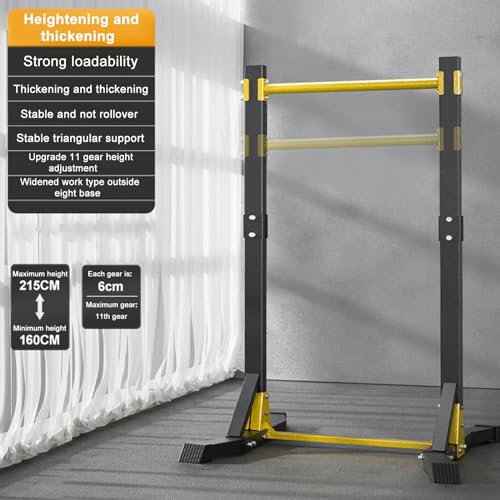 Pull Up Bar Stand,Freestanding Pull-up Bar，Free Standing Pull Up Bar for Home Gym, Pull Up Stand Station 400LBS with 11 Ge...