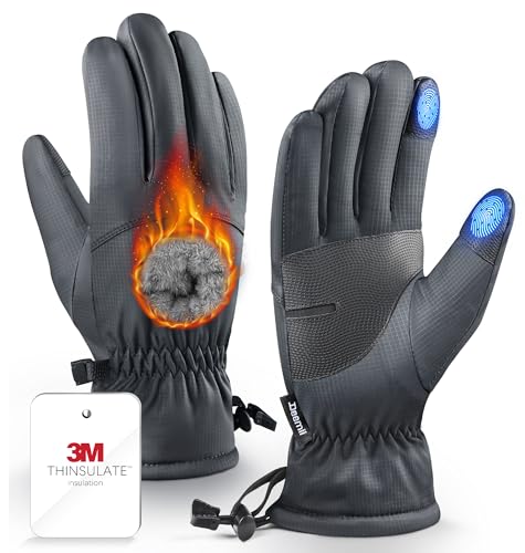 Deemii Winter Gloves Men Women Made with 3M Insulation&Plush Lining -15℉ Windproof&Water-Resisitant Glove with Touchscreen...