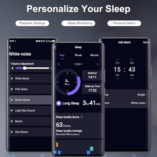 WXQZXO 2026 Sleep Earbuds Bluetooth 6.0 in Ear, Mini Sleep Headphones with Sleep Monitor and APP, Small Earplugs for Side ...