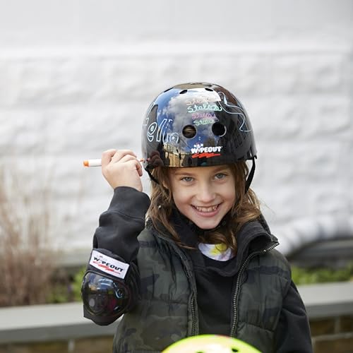 Wipeout Dry Erase Kids Helmet – Ideal for Bike, Skate, Scooter, in-Line Skating and Rollerblading