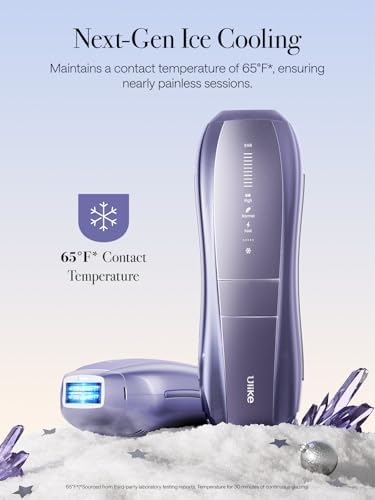 Ulike Laser Hair Removal, Air 10 IPL Hair Removal Device with Ice Cooling, Dual Lights, SHR Mode for Women & Men, Limited Holiday Set with Aloe Vera Gels, Gem Stickers, Christmas Cards & Storage Bag