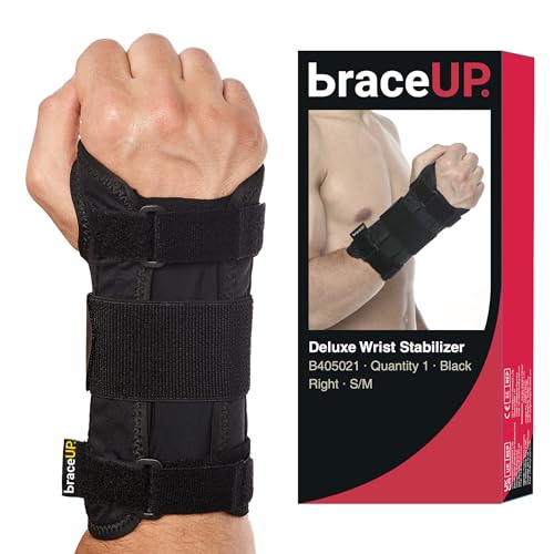 BraceUP Carpal Tunnel Wrist Brace for Men and Women - Metal Wrist Splint for Hand and Wrist Support and Tendonitis Arthrit...