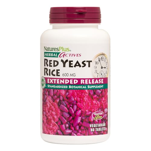 NaturesPlus Herbal Actives Red Yeast Rice, Extended Release - 60 Tablets - Non-GMO, Vegetarian, Gluten Free - 60 Servings