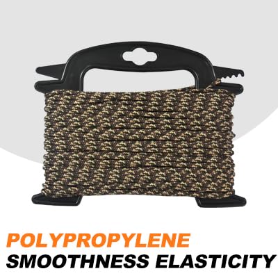Tether Tite Utility Cord Solid Braided 1/4" x50' Polypropylene Rope (30lbs) Heavy Duty General Purpose Rope for Marine,Cam...
