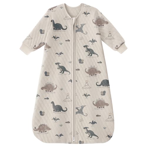 Yoofoss Baby Sleep Sack with Sleeves Wearable Blanket Baby Organic Cotton 2-Way Zipper Sleeping Sack, Soft Breathable Durable
