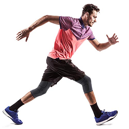 Double Couple 2 Pack Copper Knee Brace Knee Compression Sleeve Support for Men Women Knee Pain Working Out Running Sport A...