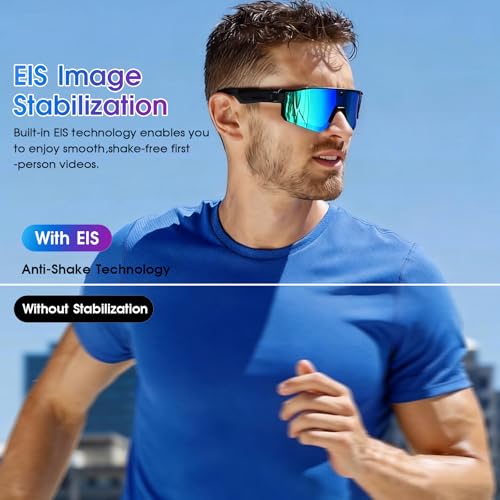 Padom Al Smart Glasses with Camera 4K, 8MP HD POV Video Recording Glasses with Camera, Built-in Storage(No SD Card Neede...