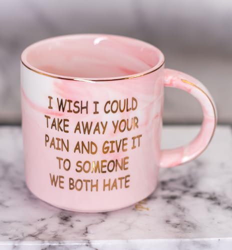 Mugpie Get Well Soon Gifts for Women - Cute I Wish I Could Take Away Your Pain Coffee Mug - Feel Better Surgery Recovery C...