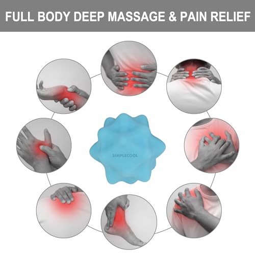 Small Spiky Massage Ball Trigger Point Massage Tool. Solid Bumpy Massager Balls for Deep Tissue Myofascial Release Hand Fo...