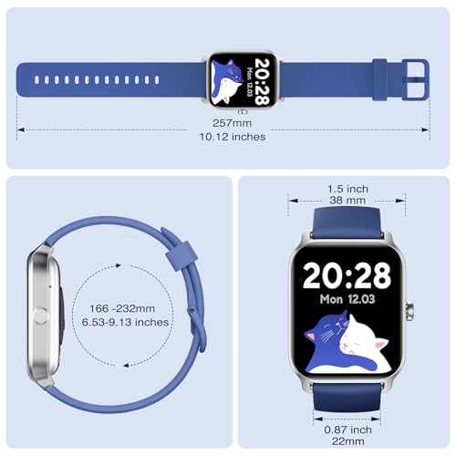 Fitpolo Smart Watch for Men Women Android, Alexa Built-in [1.8" HD Screen] IP68 Waterproof Fitness Watch Bluetooth Call fo...