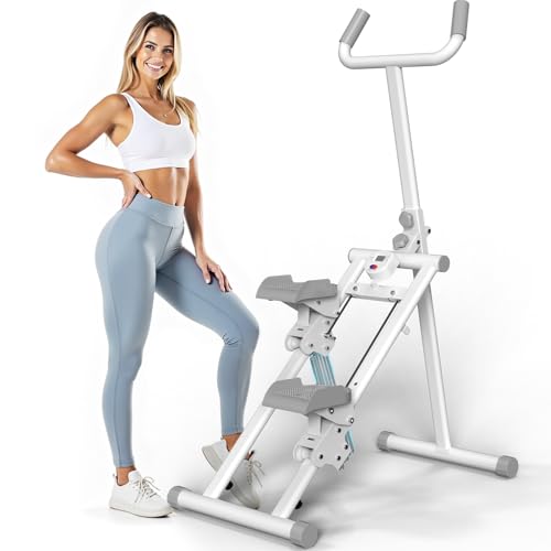 YYJO Steppers for Exercise at Home Stair Stepper with Handlebar and Resistance Foldable Stepper Climber Exercise Machine C...