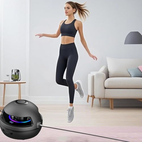 Smart Counting Rope, Smart Jump Rope Machine, Electric Music Jump Rope, 1-10 Speed Levels, Bluetooth Remote Control, Paren...