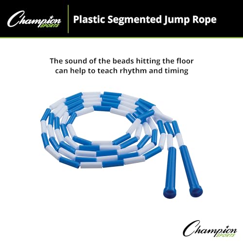 Champion Sports Plastic Segmented Jump Ropes – 7 to 16 ft Lengths – Fun, Durable Ropes for All Ages, Available in Multiple...