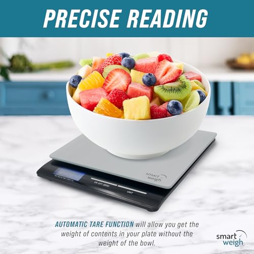 Smart Weigh Professional USPS Postal Scale with Tempered Glass Platform, Multiple Weighing Modes and Tare Function, Silver...
