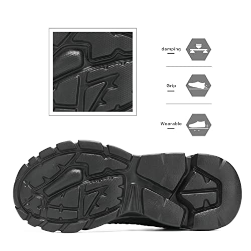Srenket Men's Running Shoes, Non Slip, Breathable, Lightweight Fashion Sneakers, Slip Resistant Athletic Sports Walking Gy...