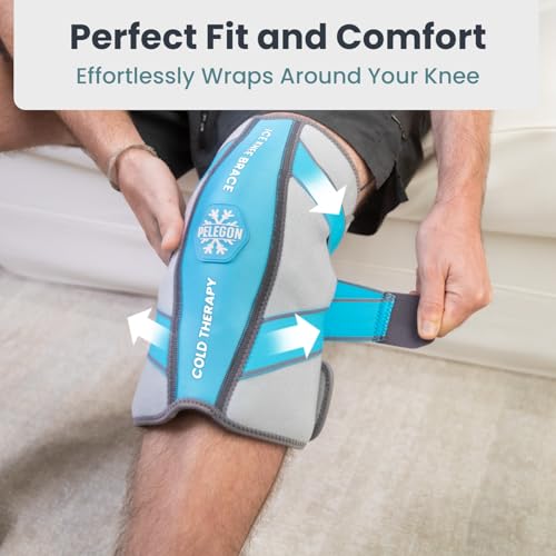 Knee Ice Pack Wrap (1 Pack) - Adjustable Ice Pack for Knees Surgery, Replacement, Arthritis Pain, ACL, Sports Injuries, Po...