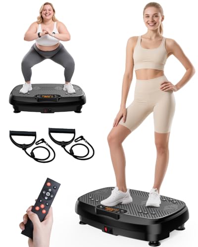 Vibrating Board Exercise Machine, Vibrating Platform for Lymphatic Drainage, 120 Speeds, Upgraded Vibrating Board for Weig...